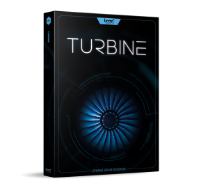 Turbine flight path and jet engine sounds software plug-in by BOOM Library product box