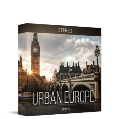 BOOM Library stereo urban europe sound effects packshot