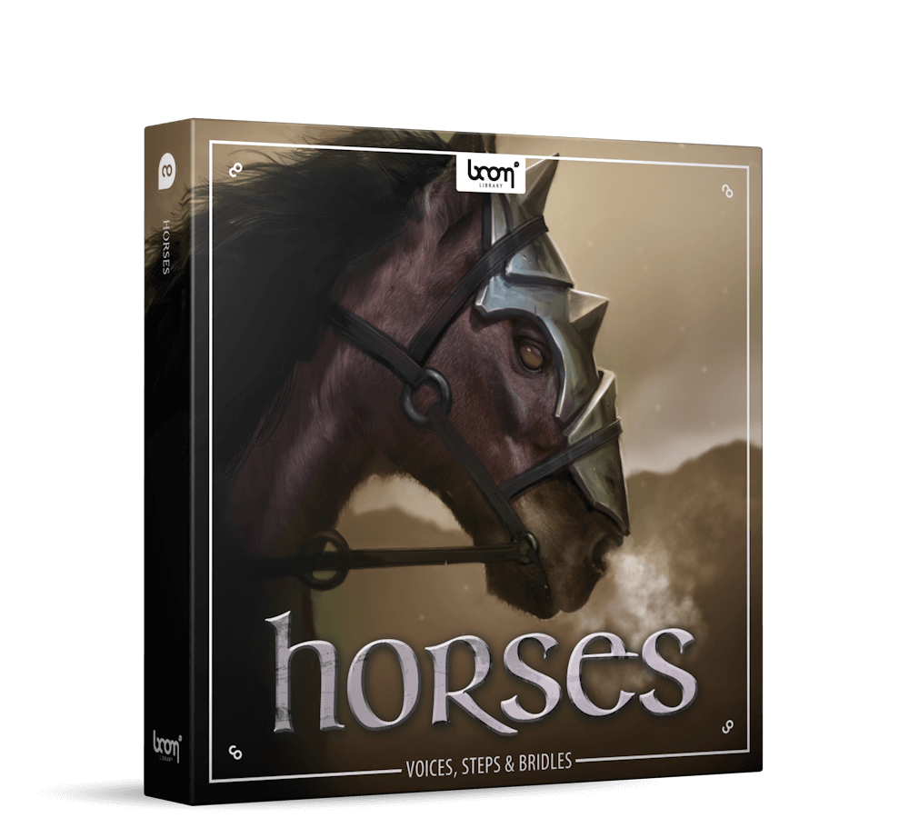 Horses-Sound-Effects-BOOM-Library Horses sound effects product box by BOOM Library