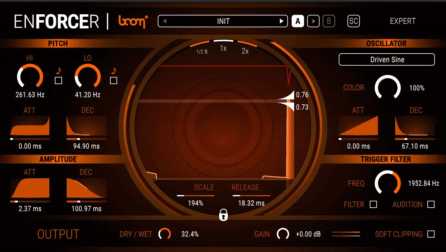 web-enforcer Enforcer bass software plug-in by BOOM Library screenshot