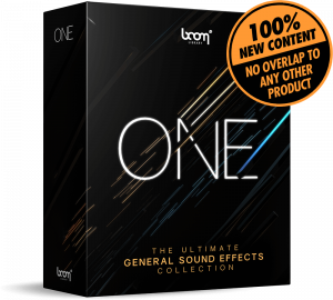 BOOM-ONE-Sound-Effects-BOOM-Library+Badge BOOM ONE general sound effects collection packshot