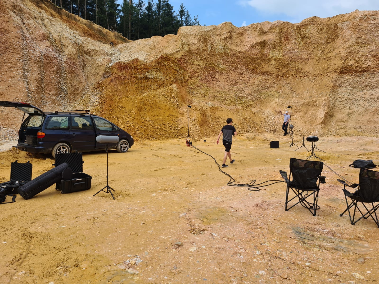 at the range